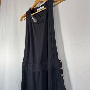 Free People Beach Maxi Tank Dress Overalls Cotton Oversized Relaxed Beachy Lg
